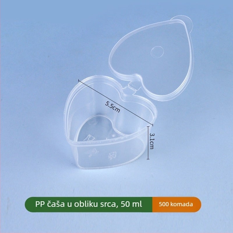 Lončić za umak s poklopcem i mala kutija za žele/puding, integrirana posuda za začine