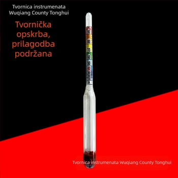 Ručni stakleni alkoholometar, precizno mjerenje 0–100° pića