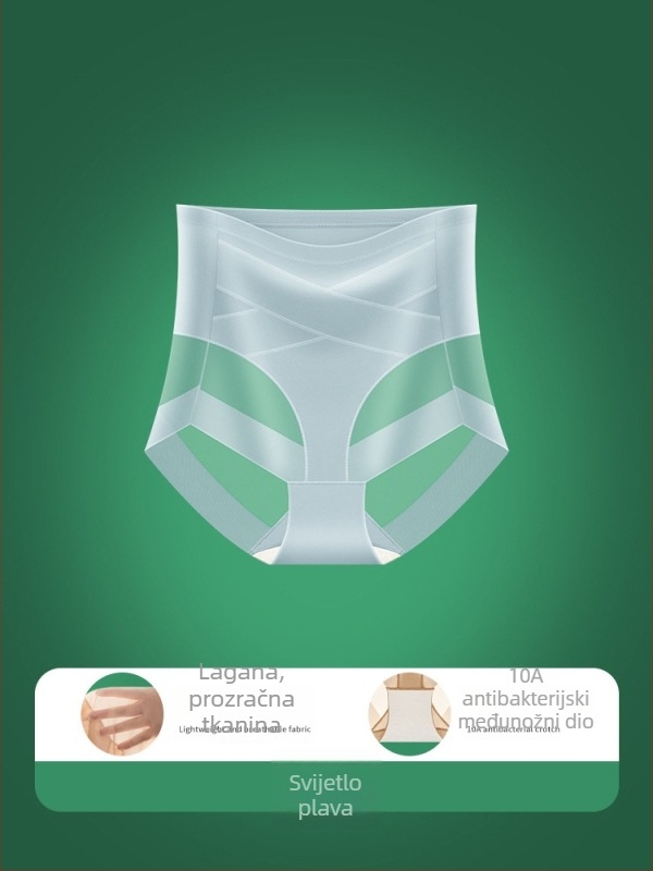 Nakon poroda oblikujuće hlače s križnim trakama, Ice Silk, mrežasti materijal, visoki struk, antibakterijska podstava od svile