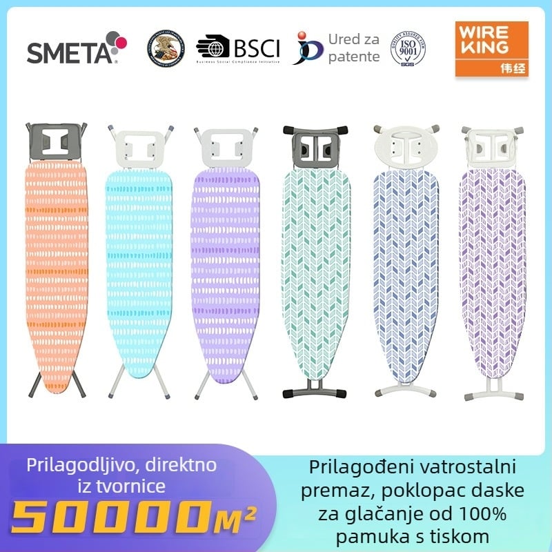 Pamučni pokrov za dasku za glačanje, otporan na visoke temperature, s otiskom, za hotelsku i kućnu upotrebu