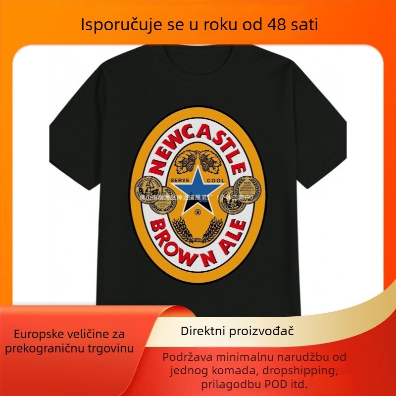 Muška majica kratkih rukava s grafikom i vintage otiskom za ljeto