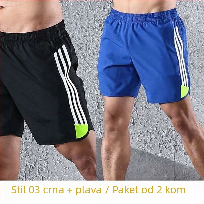 Muške šorceve 3/4 dužine za trening i trčanje, brzo se suše, lagane i elastične