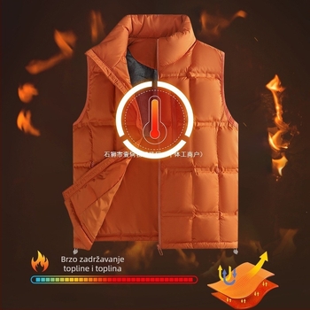 Gilet s grafenom, topao za muškarce, novi model 2026, visokokvalitetno toplo s stojećim ovratnikom, unisex, jesen-zima, plus veličina