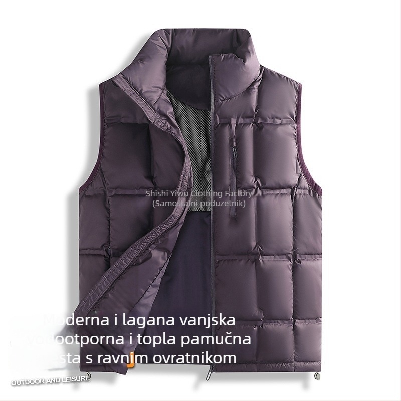 Gilet s grafenom, topao za muškarce, novi model 2026, visokokvalitetno toplo s stojećim ovratnikom, unisex, jesen-zima, plus veličina