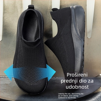 Muške tenisice za hodanje, lagane slip-on, široka 4E, cipice nalik čarapama