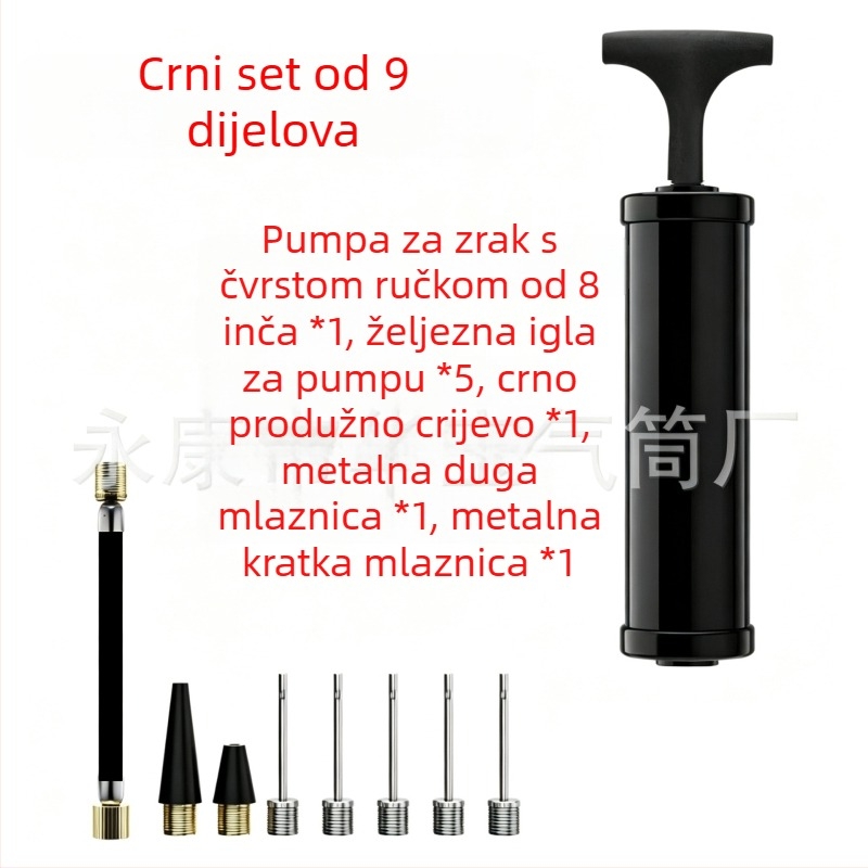 9-dijelni set pumpi za lopte i pumpa za zrak s iglama