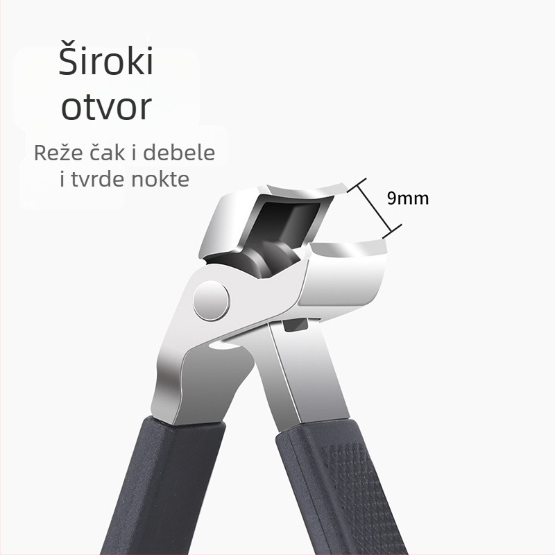 Nehrđajući čelični kliješt za nokte s velikim otvorom – kućni alat za manikuru za debele nokte