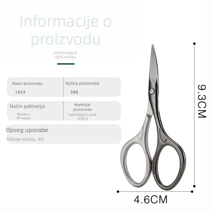 Kliešte za nokte od nehrđajućeg čelika za muškarce, oštri za nokte na rukama i nogama, prijenosni za kućnu upotrebu