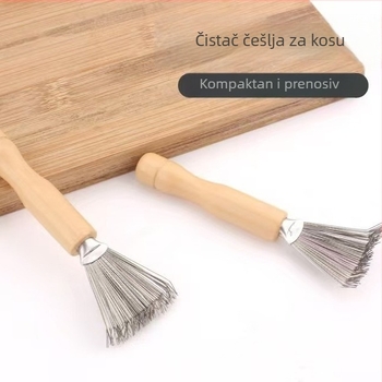 Drveni češalj za čišćenje kose s zračnom jastukom i četkom za čišćenje