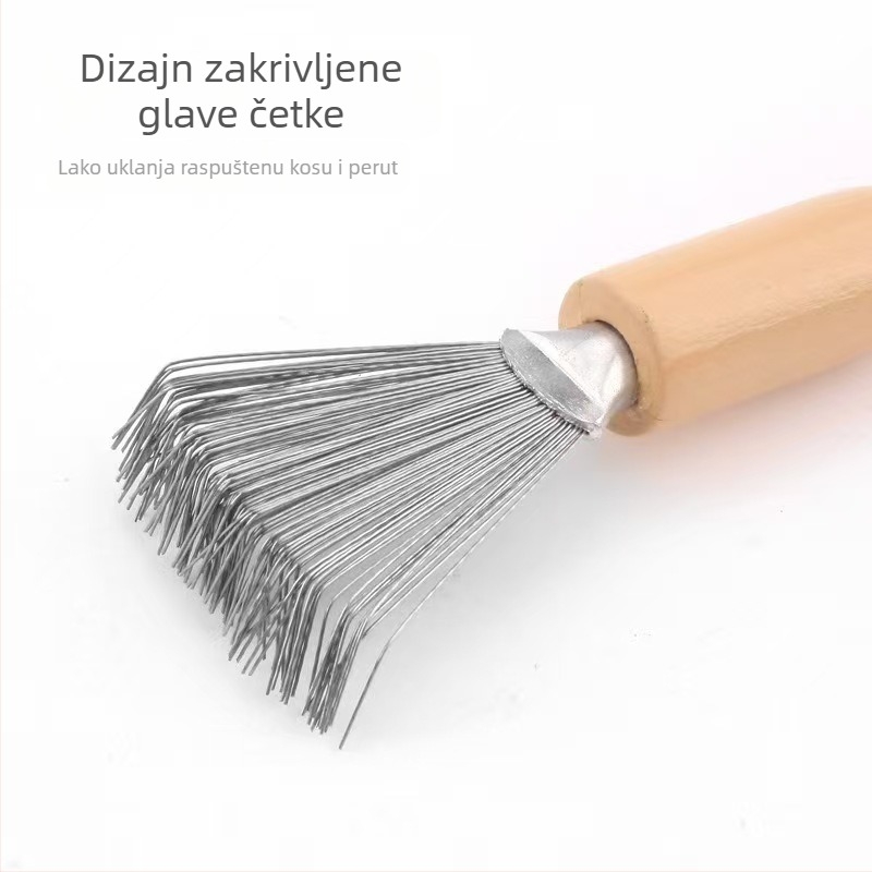 Drveni češalj za čišćenje kose s zračnom jastukom i četkom za čišćenje