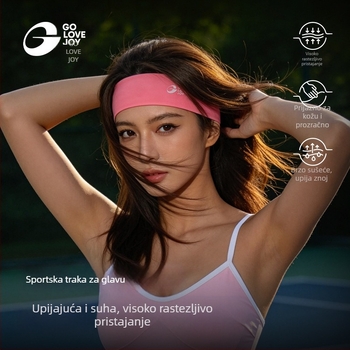 Gaolejie sportska traka za kosu, unisex, upija znoj, brzo se suši, za trčanje, jogu i tenis, visoka elastičnost