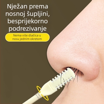 Dvostrani trimer za nosne dlačice, ručni alat za čišćenje nosnih otvora, male škare za uklanjanje nosnih dlačica