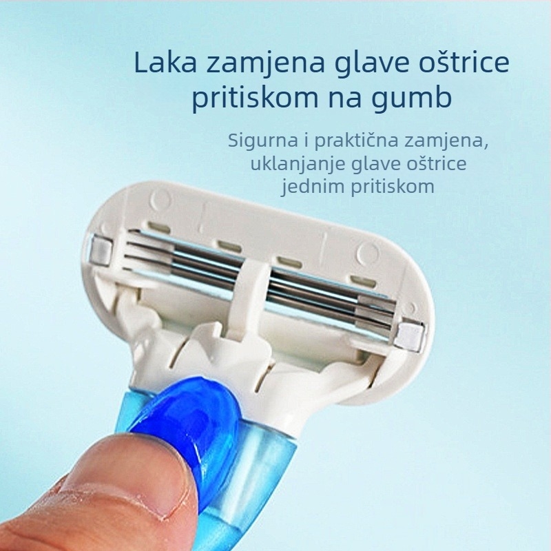 Ženska ručna britva s tri oštrice i ultra tankim oštricama otporna na ogrebotine