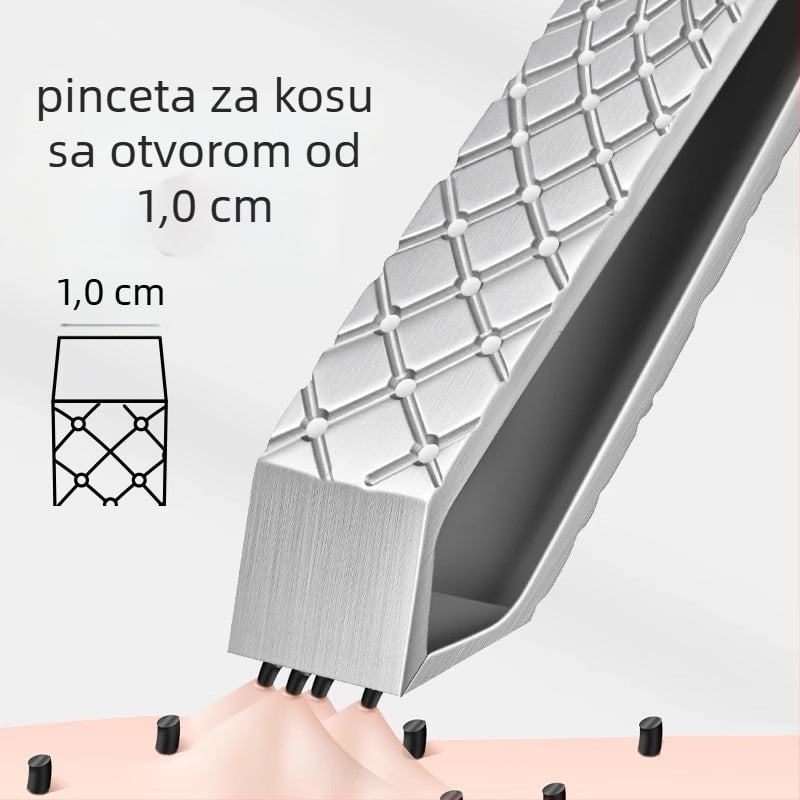 Pinceta za uklanjanje dlačica s otvorom od 1 cm — za bradu, obrve i bijele dlačice, ručni alat za njegu muškaraca