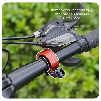 Zvono za bicikl od aluminijske legure, s nevidljivim lijevim montažom, za planinske i cestovne bicikle, universalno zvono