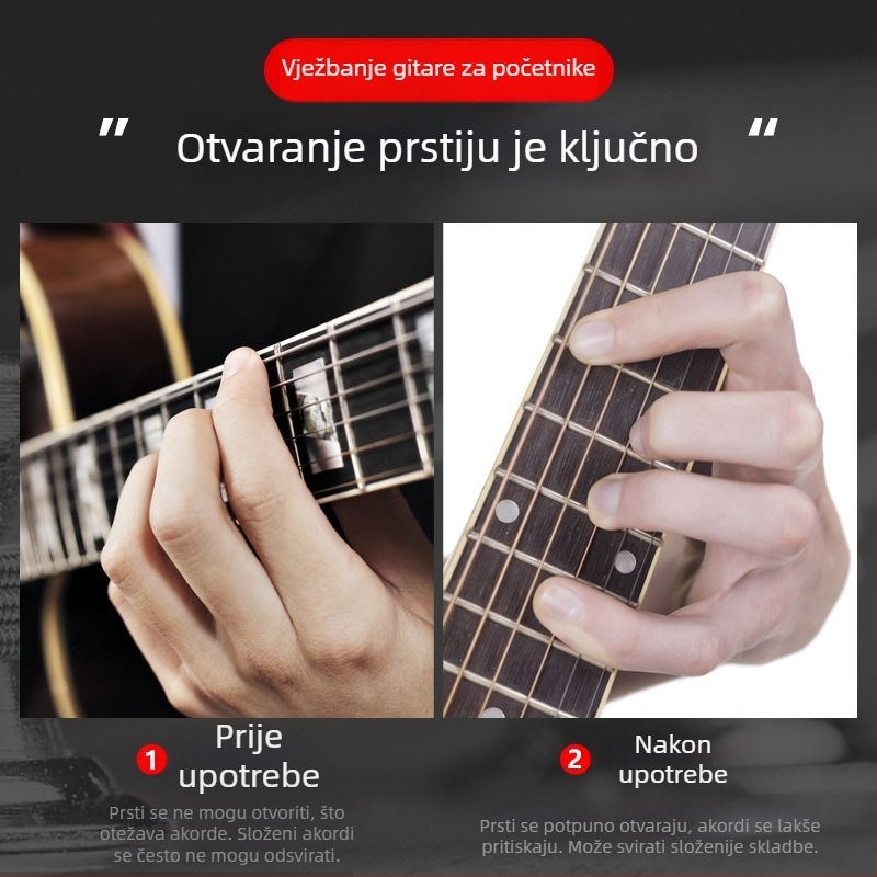 Univerzalni proširivač prstiju za glazbene instrumente – alat za otvaranje prstiju za gitaru, podijeljivač prstiju za klavir, dodatak