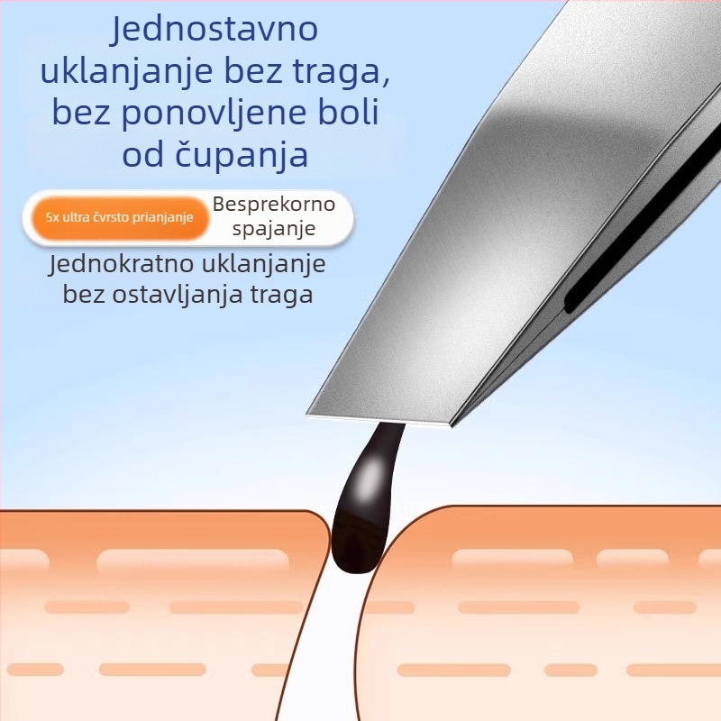 Bez magnetski klip za obrve s preciznim pincetama, mala kliješta za uklanjanje dlačica na obrvama, bradi i nosu