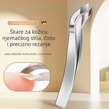 Alati za manikuru od nehrđajućeg čelika za salon: kliješta za kožicu, škare za kožicu, kliješte za zanoktice, pincete za eksfolijaciju, uklanjivač mrtve kože s kosim vrhom