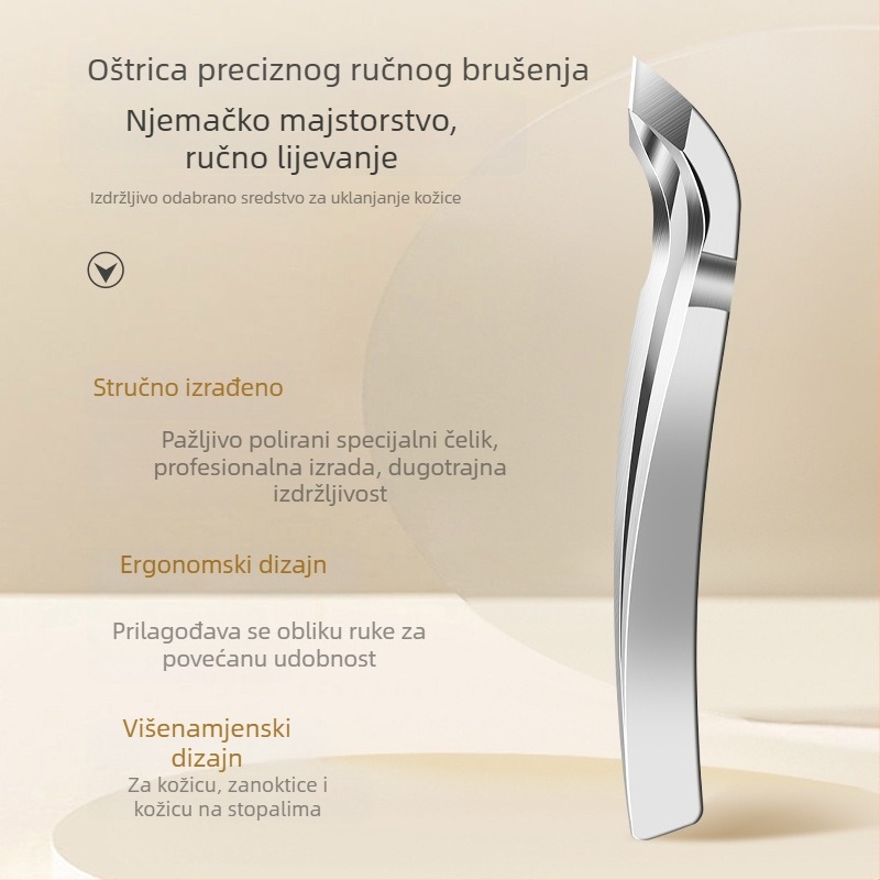 Alati za manikuru od nehrđajućeg čelika za salon: kliješta za kožicu, škare za kožicu, kliješte za zanoktice, pincete za eksfolijaciju, uklanjivač mrtve kože s kosim vrhom