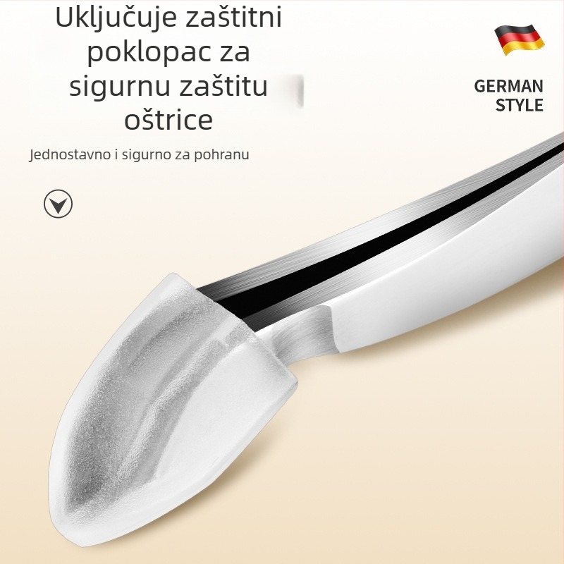 Alati za manikuru od nehrđajućeg čelika za salon: kliješta za kožicu, škare za kožicu, kliješte za zanoktice, pincete za eksfolijaciju, uklanjivač mrtve kože s kosim vrhom