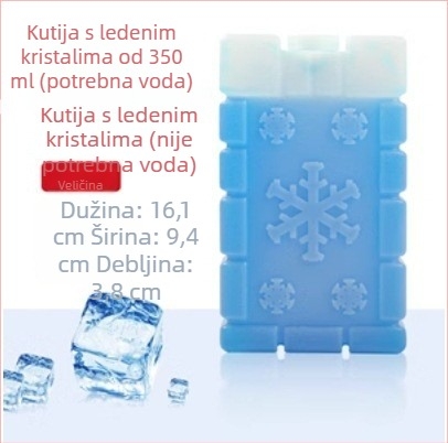 Ponovno upotrebljiva plava kutija s ledenim kristalima za klima uređaje i ventilatore - univerzalna ledena pločica, bez vode