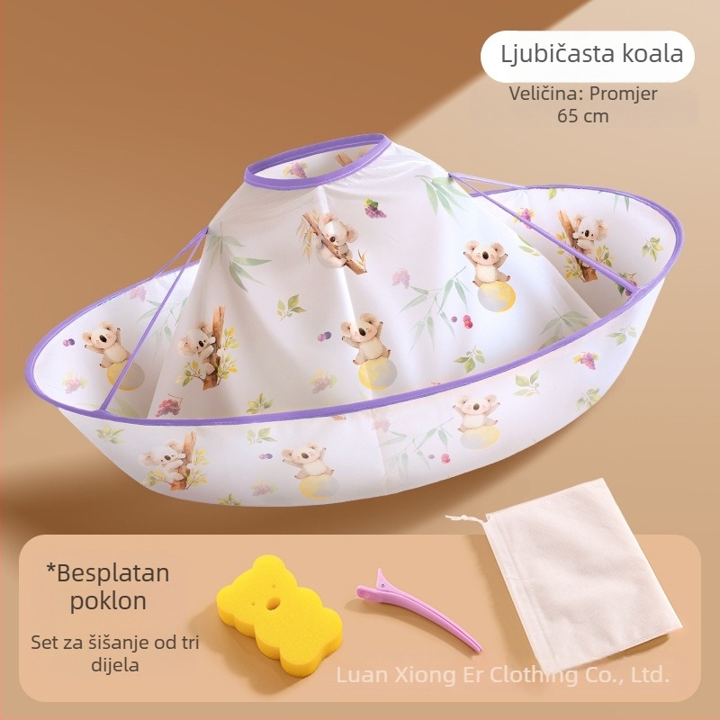 Dječja kapica za šišanje kose, ne lijepi se za kosu, alat za šišanje, dječja pregača