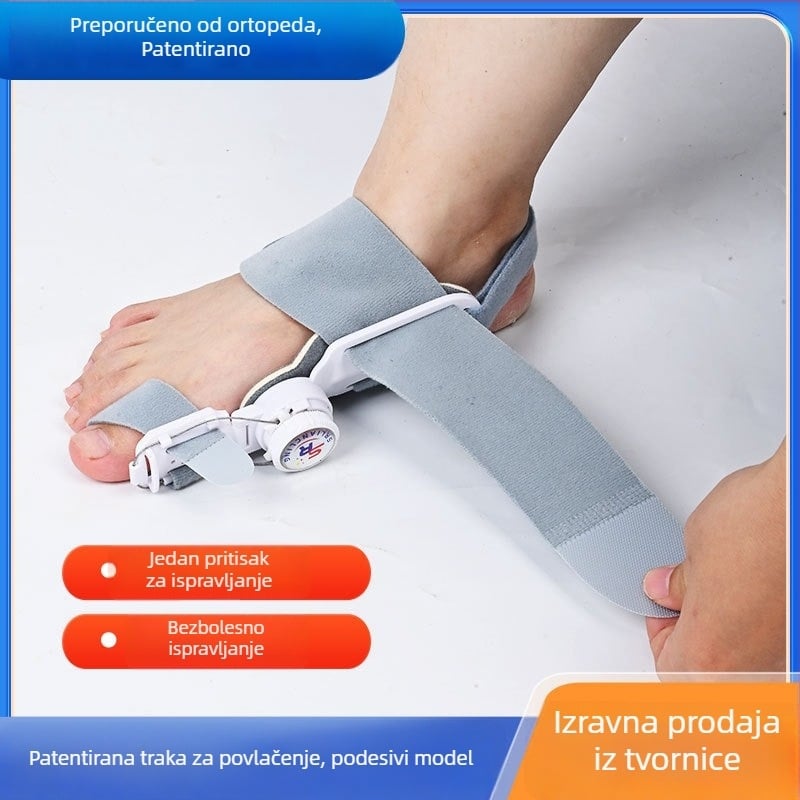 Podešavajući korektor Hallux Valgus, unisex razdjeljivač prstiju, ortopedski uređaj za veliki palac