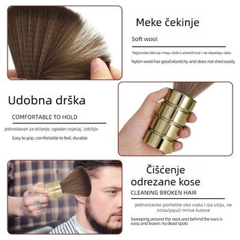 Četka za čišćenje vlasi za frizerski salon, četka za kosu, čišćenje vrata