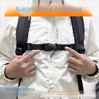 Protuklizni prsni remen s kopčom za ruksak, univerzalno za djecu i odrasle
