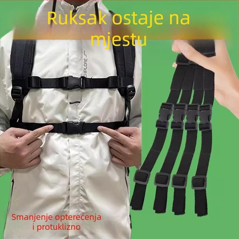 Protuklizni prsni remen s kopčom za ruksak, univerzalno za djecu i odrasle
