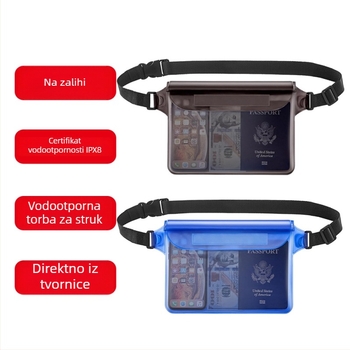 Vanjska PVC vodootporna torbica za mobitel s velikim kapacitetom, s naramenicom, za plivanje i ronjenje, kutija za pohranu s dodirnim prozorom