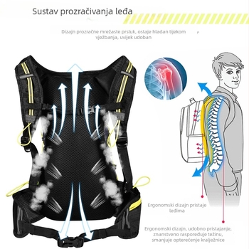 Ruksak za biciklizam za aktivnosti na otvorenom, sklopiv, prozračan, lagan, s vodnim spremnikom