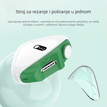 2-u-1 električni pilnik za nokte za djecu i odrasle, automatski sustav protiv zapinjanja i brušenje, integrirani alat za manikuru