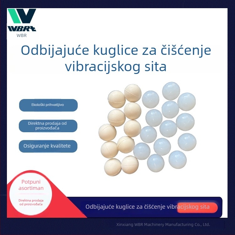 Elastična gumena silikonska kuglica za vibracijski zaslon – visoka elastičnost, otporna na habanje, mrežasti dizajn, dodatak za zaslon