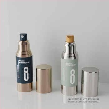 15–50 ml vakuumska bočica za doziranje losiona, elektroplatinirano prozirno ravno okruglo boca s finim raspršivanjem za toner i esenciju
