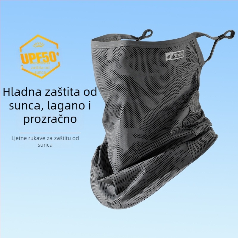 Ljetni set za zaštitu od sunca: maska za lice i rukavi, za vožnju, ribolov i biciklizam; muškarci plus veličina