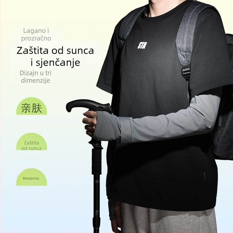 Ljetni set za zaštitu od sunca: maska za lice i rukavi, za vožnju, ribolov i biciklizam; muškarci plus veličina