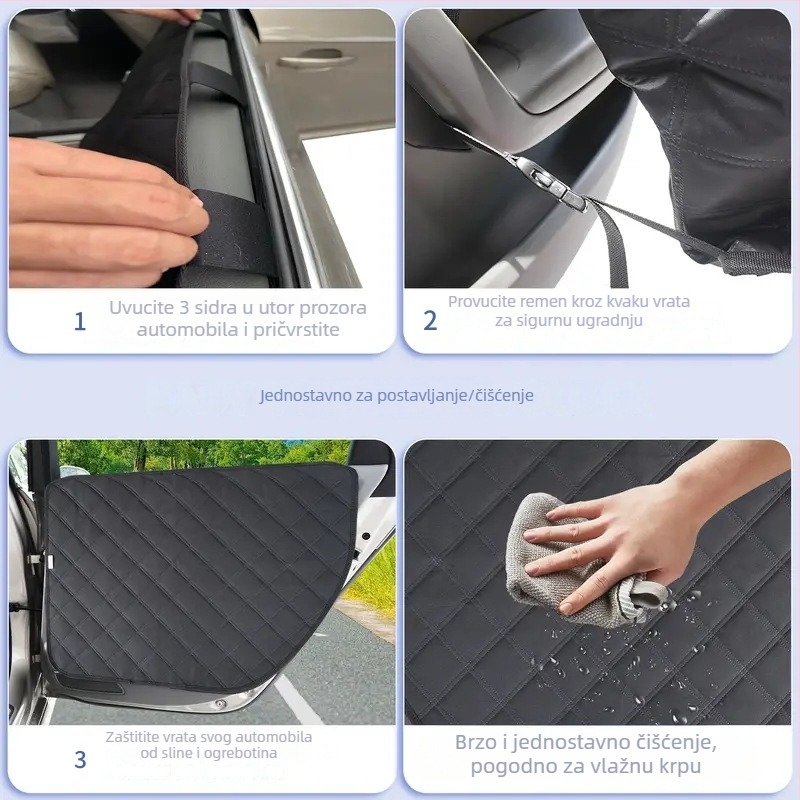 Prilagođeni antizagađiva prostirka za vrata automobila, prostirka za prozor za kućne ljubimce, lako čišiva prostirka za psa, s držačem za vješanje na vrata automobila