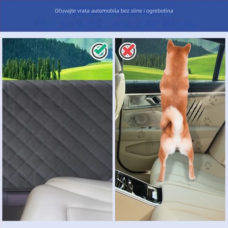 Prilagođeni antizagađiva prostirka za vrata automobila, prostirka za prozor za kućne ljubimce, lako čišiva prostirka za psa, s držačem za vješanje na vrata automobila
