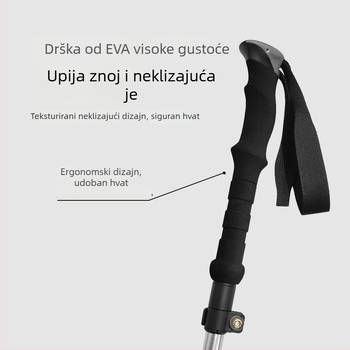 Newcaso sklopiva trekking štapa, 7075 aluminijska legura, ultra lagana, petodijelna s kugličnim zaključavanjem