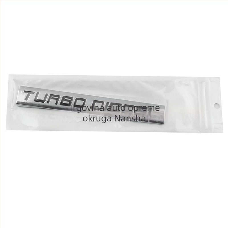 Turbo dizelska auto naljepnica, logotip turbomotora, modificirani automobilni grb