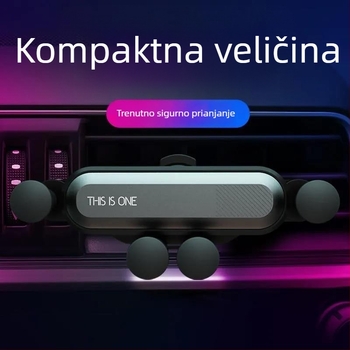 Držač za telefon u automobilu s gravitacijskim pričvršćivanjem na otvor za ventilaciju, produživa i deformabilna podrška.