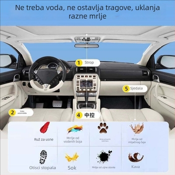 X’care Pjenasti čistač unutrašnjosti automobila – bez ispiranja, snažno uklanjanje mrlja s kožne obloge krova