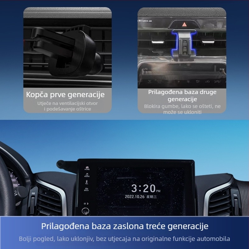 Držač zaslona za automobil kompatibilan s Honda CR-V, UR-V, Accord, Civic, HR-V i Odyssey