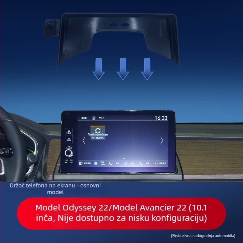 Držač zaslona za automobil kompatibilan s Honda CR-V, UR-V, Accord, Civic, HR-V i Odyssey