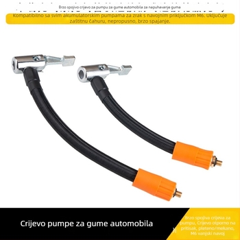 Automobilska pumpa za zrak s integriranom baterijom i crijevom za naduhavanje, M6 navoj