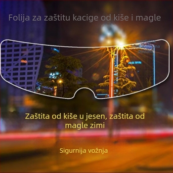 Proziran zaštitni film za kacigu protiv zamagljivanja i kiše