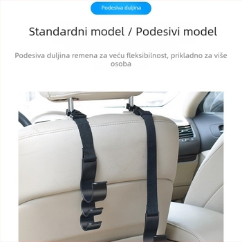Organizator kišobrana u automobilu sa višestrukim kukama za prtljažnik ili stražnji dio naslona sjedala