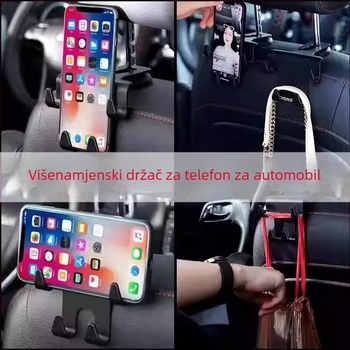 Kuke za prednja i stražnja sjedala automobila, držači naslona, višenamjenski organizator auta, držač za telefon