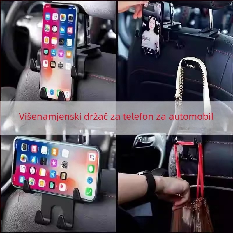 Kuke za prednja i stražnja sjedala automobila, držači naslona, višenamjenski organizator auta, držač za telefon